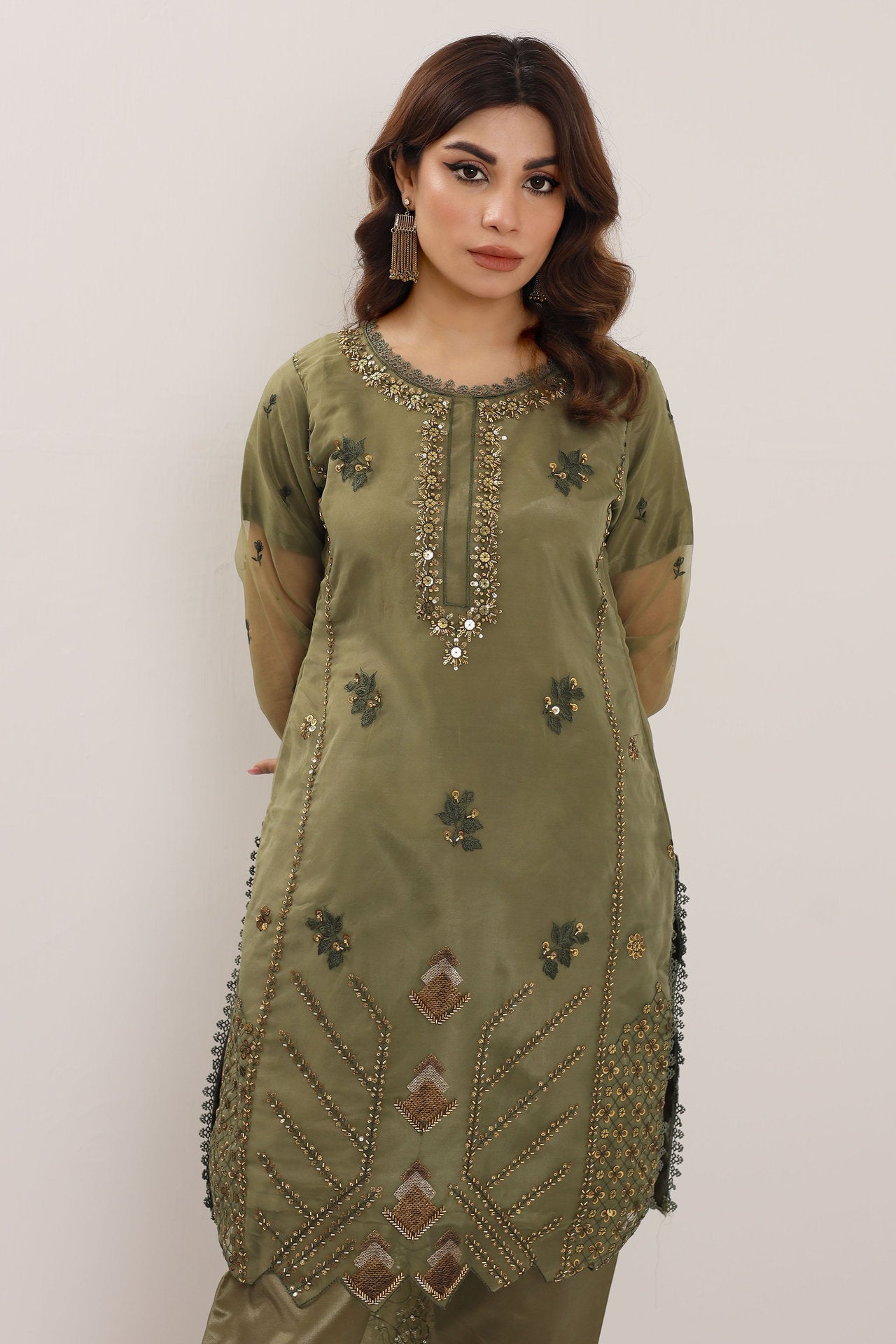 2170-E OLIVIA – Embroidered & Embellished Organza Ensemble