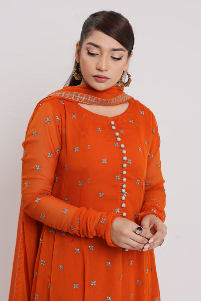 2178 - Katha 3 Piece Embroidered Chiffon Suit