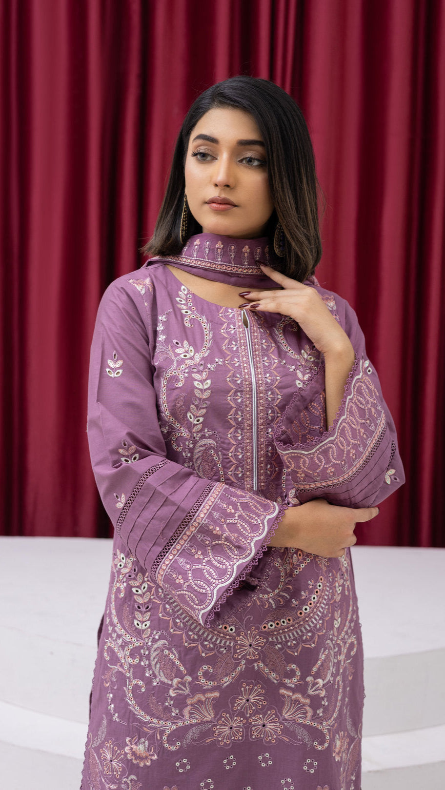 2275-Piyazi 3-Piece Cotton Lawn Suit Embroidered – Elegant Summer Wear