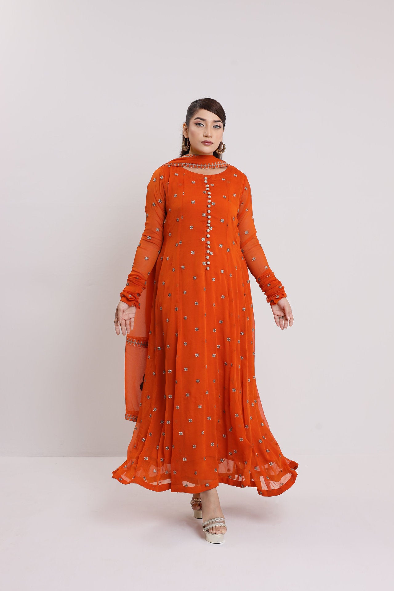 2178 - Katha 3 Piece Embroidered Chiffon Suit
