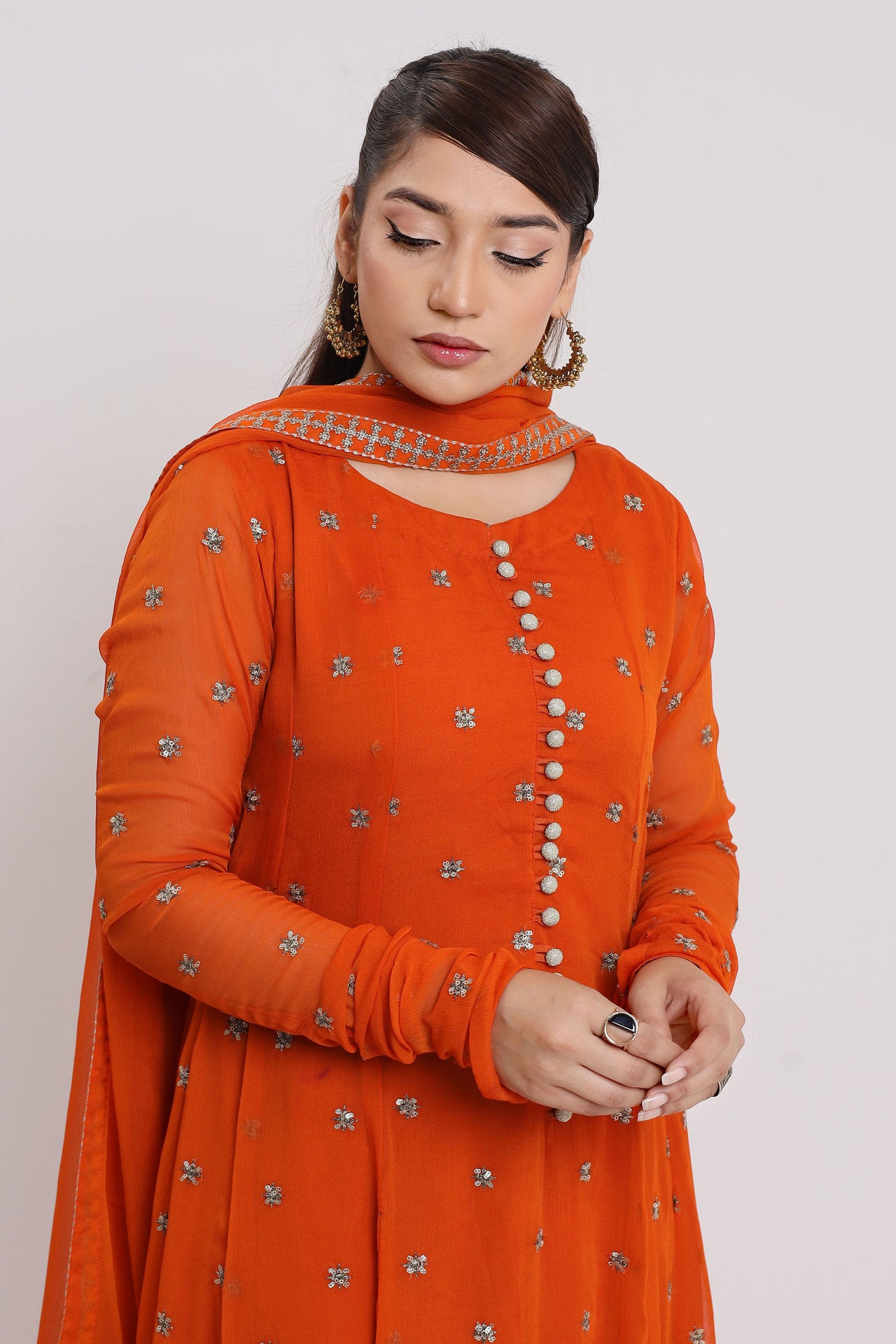 2178 - Katha 3 Piece Embroidered Chiffon Suit