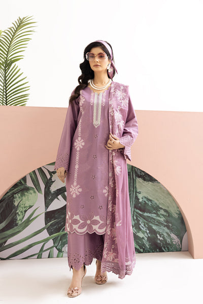 2226-Lilac Embroidered 3-Piece Cotton Lawn Suit – Elegant Summer Wear Elegant Summer Wear
