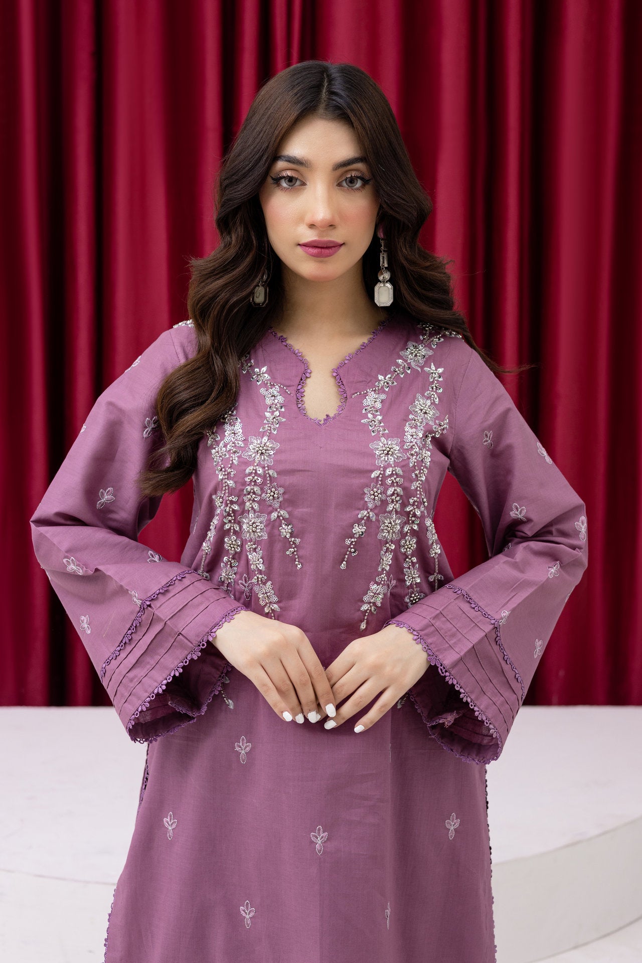 2265-Piyaz-colored embroidered 2-piece lawn Suit