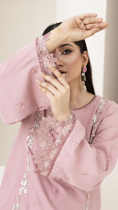 2286-Piyazi Embroidered 2-Piece Dhanak Suit