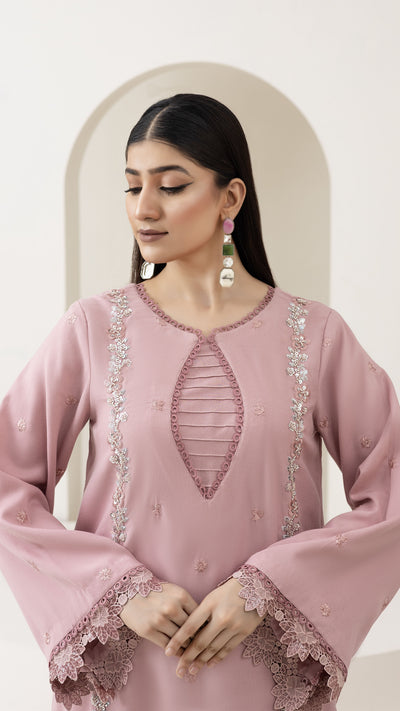 2286-Piyazi Embroidered 2-Piece Dhanak Suit