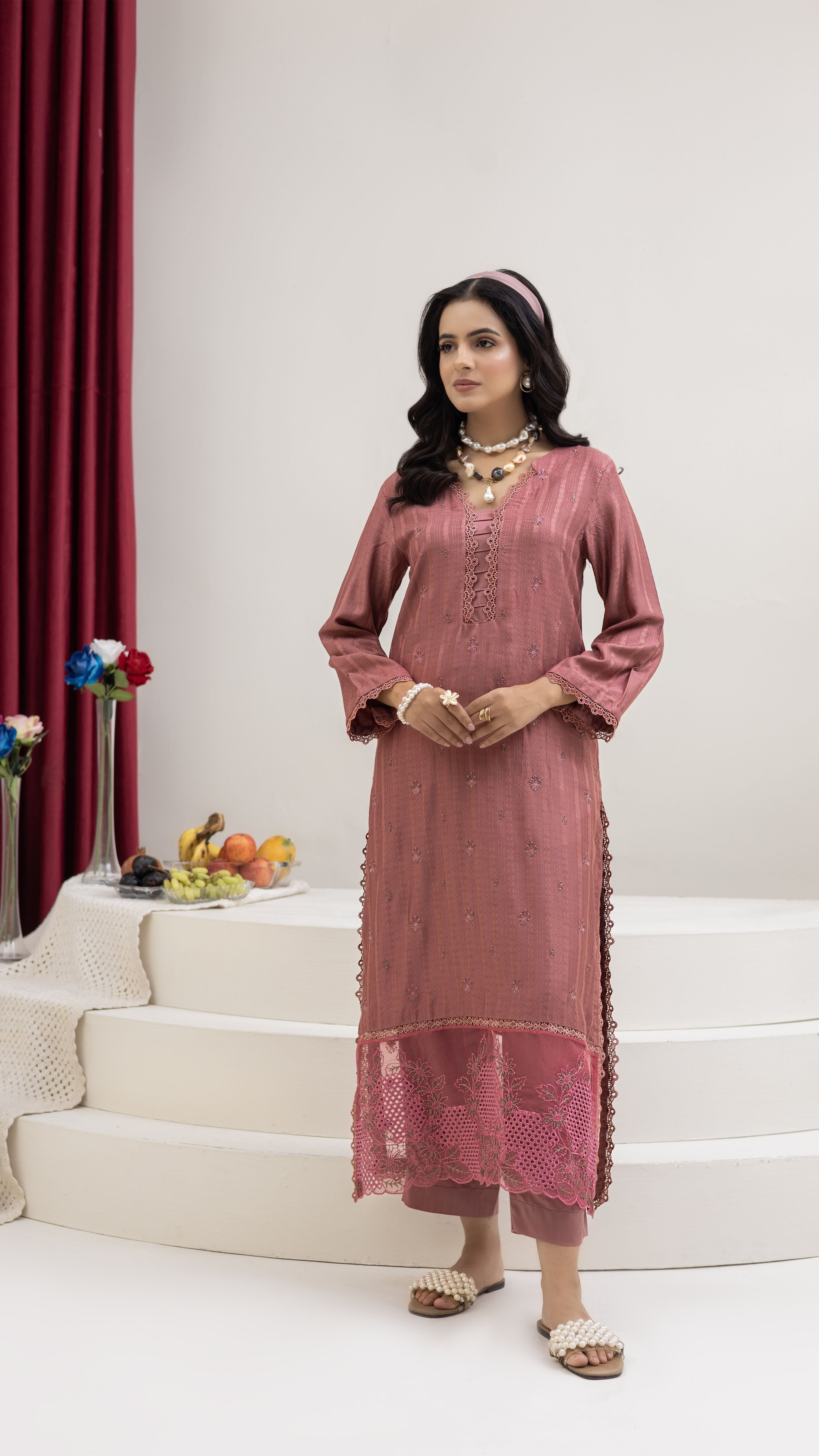 2291 -2-Piece Piyazi Embroidered Viscose Suit