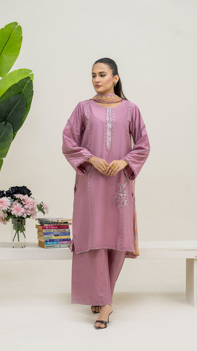 2321 - Piyazi 3-Piece Suit  Embroidered Cotton lawn Suit